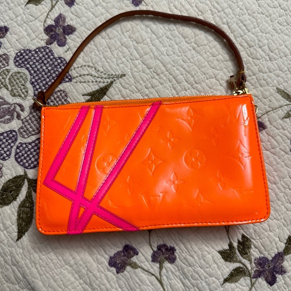 Louis Vuitton Neon Orange Monogram Vernis Robert Wilson Lexington